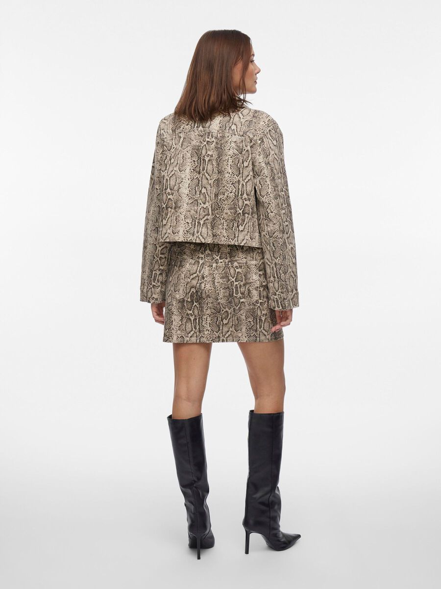 VILA TAILLE HAUTE MINI-JUPE, Birch, highres - 14109837_Birch_1226167_004.jpg