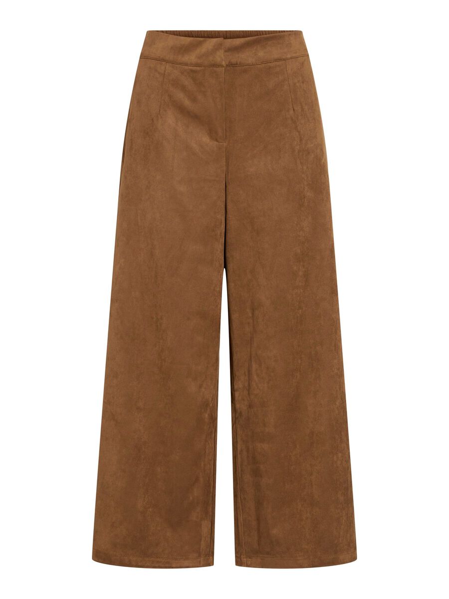 VILA VIHENA CULOTTE TROUSERS, Argan Oil, highres - 14111950_ArganOil_001.jpg