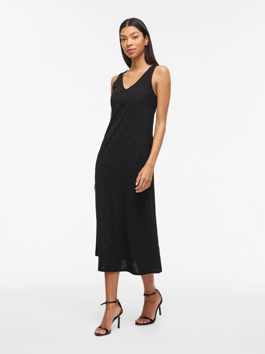 Product carousel image - VIMIST SLEEVELESS MIDI DRESS, Black | 1