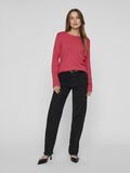 VILA VIRIL ROUND NECK KNITTED PULLOVER, Viva Magenta, highres - 14054177_VivaMagenta_958812_005.jpg