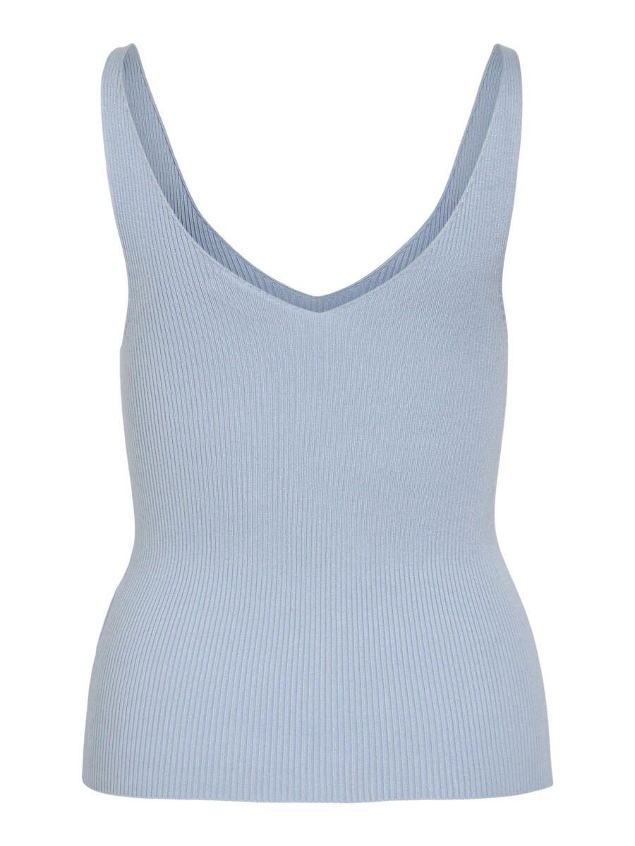 VILA SLEEVELESS KNITTED TOP, Kentucky Blue, highres - 14104135_KentuckyBlue_002.jpg