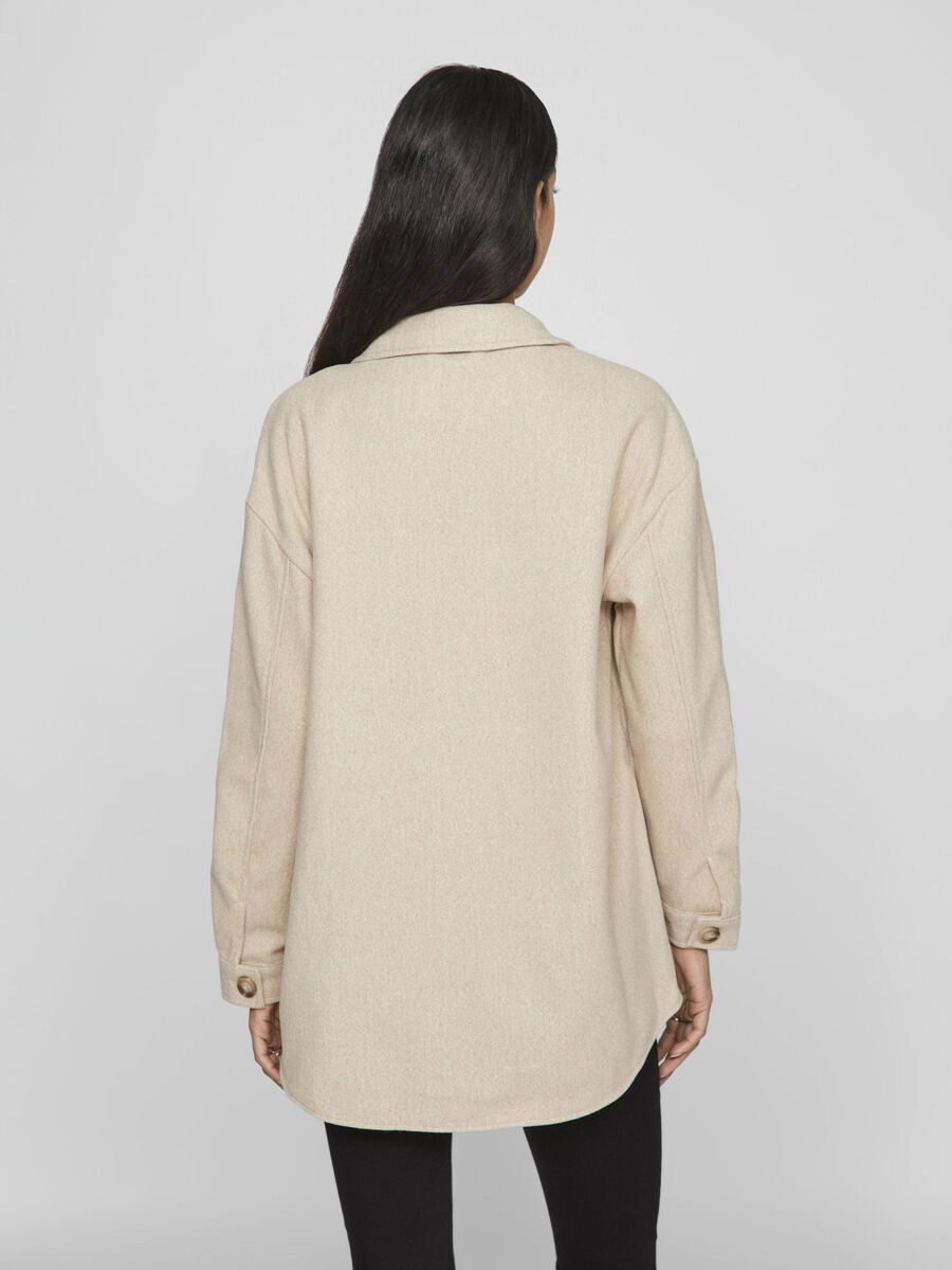 VILA VIKIMMI OVERSIZE  JACKET, Natural Melange, highres - 14067254_NaturalMelange_004.jpg