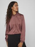 Vila SMOCK HALSUDSKÆRING LANGÆRMET BLUSE, Rose Brown, highres - 14083477_RoseBrown_007.jpg