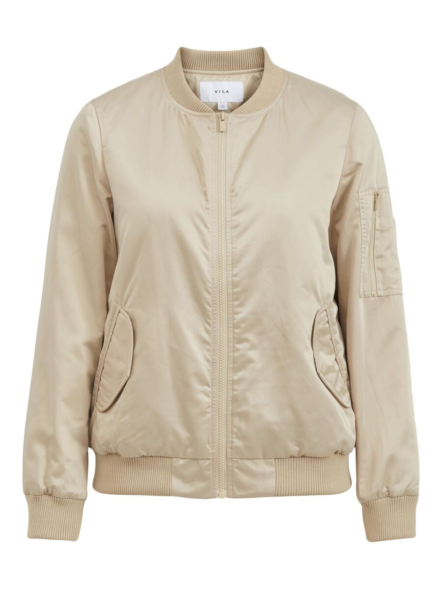 VILA Vatteret Bomberjakke Kvinder Beige