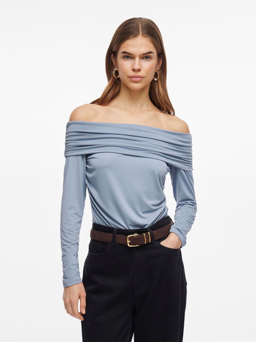 VILA LANGARM OFF SHOULDER TOP, Kentucky Blue, highres - 14107063_KentuckyBlue_003.jpg