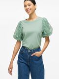 VILA ROUND NECK SHORT SLEEVED TOP, Silt Green, highres - 14107505_SiltGreen_007.jpg
