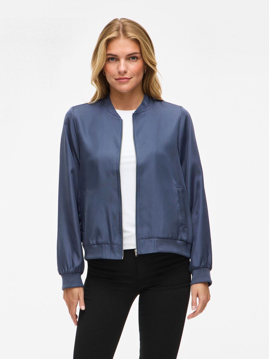 VILA ZIPPER BOMBER JACKET, Vintage Indigo, highres - 14100221_VintageIndigo_003.jpg