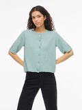 Product image thumbnail - VILIGA - MANCHES COURTES CARDIGAN EN MAILLE, Blue Surf | 1
