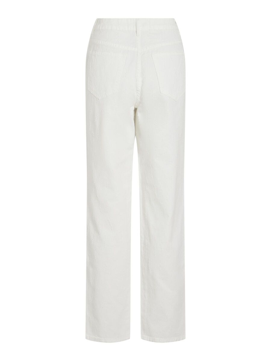 VILA HIGH WAIST STRAIGHT FIT JEANS, White Denim, highres - 14106823_WhiteDenim_002.jpg