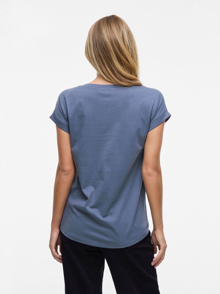VILA VIDREAMERS - ENCOLURE RONDE T-SHIRT, Vintage Indigo, highres - 14083083_VintageIndigo_004.jpg