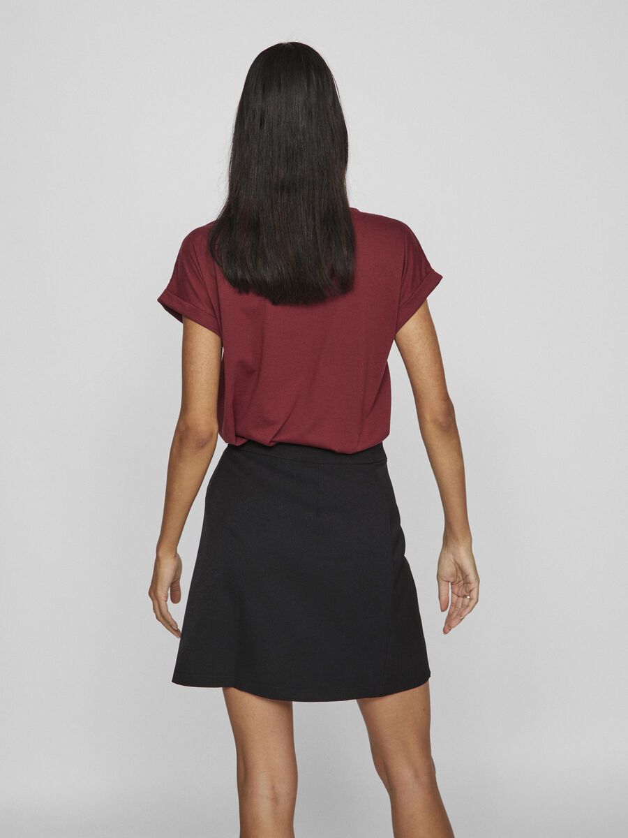 VILA VIDREAMERS ROUND NECK T-SHIRT, Cabernet, highres - 14083083_Cabernet_004.jpg