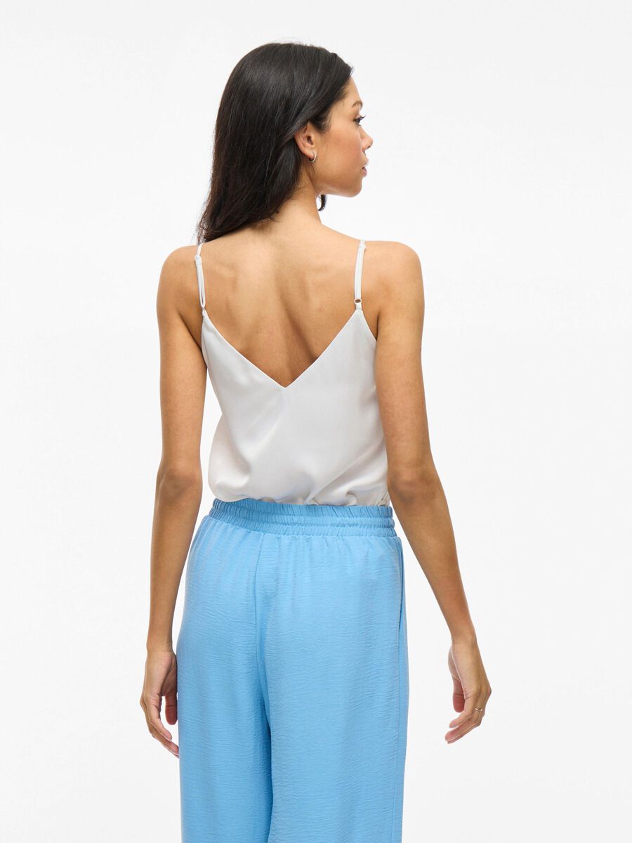 VILA V-NECK STRAP TOP, Snow White, highres - 14109691_SnowWhite_004.jpg