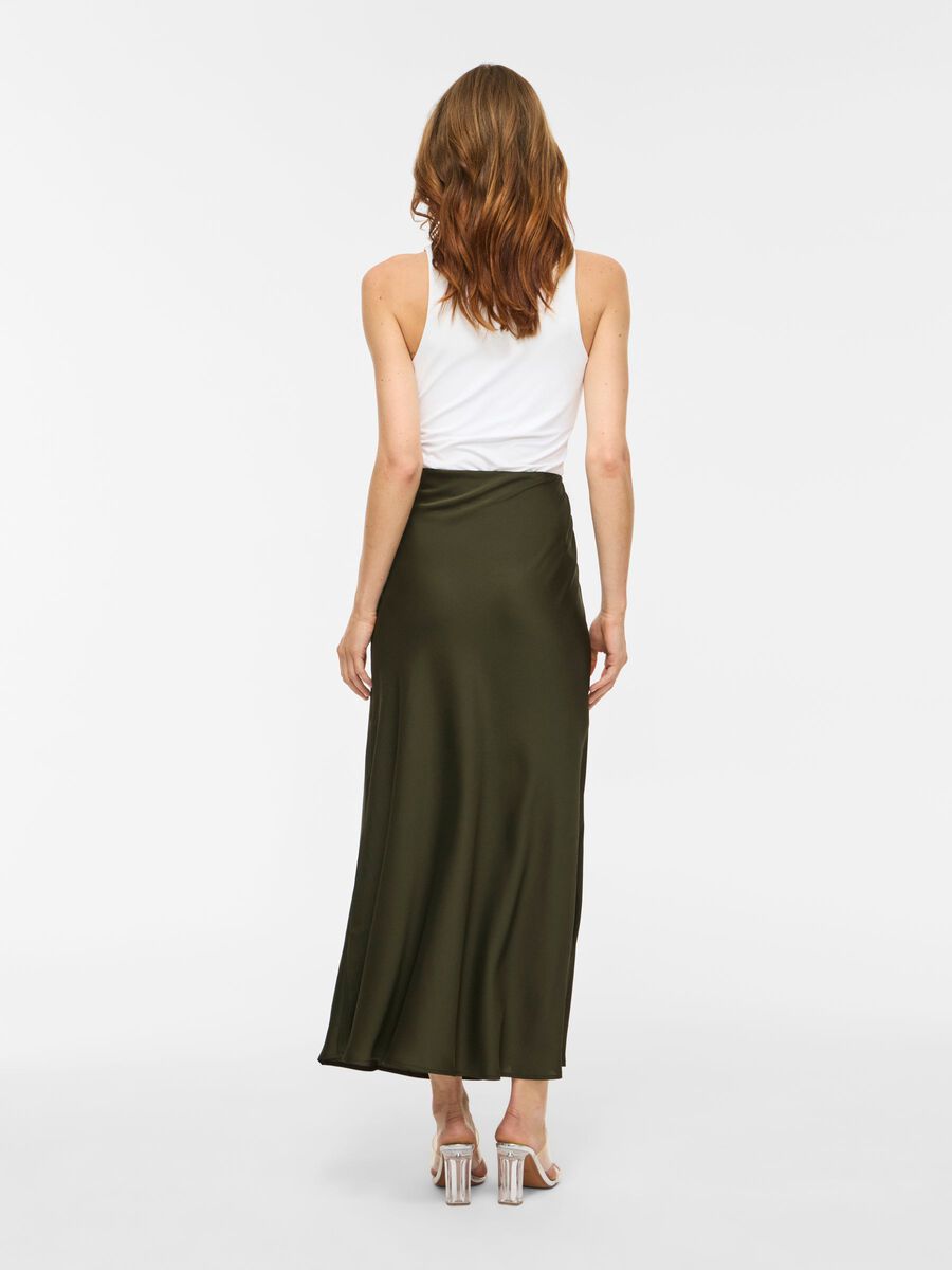 Carousel image - VIELLETTE HIGH WAIST MIDI SKIRT, Forest Night | 2