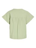 Product image thumbnail - VIPRISILLA V-NECK SHORT SLEEVED TOP, Smoke Green | 2