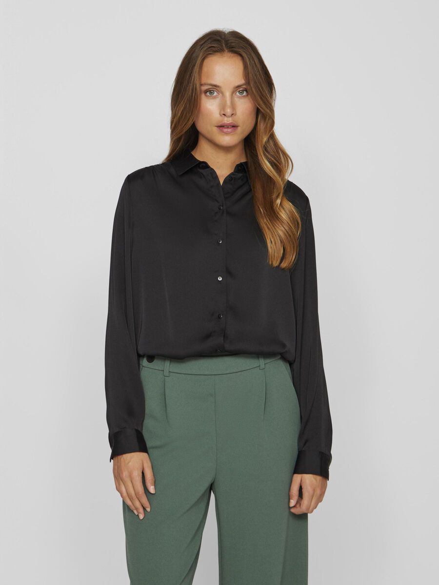 VILA ENCOLURE À FERMETURE BOUTONNÉE CHEMISE, Black, highres - 14103245_Black_003.jpg