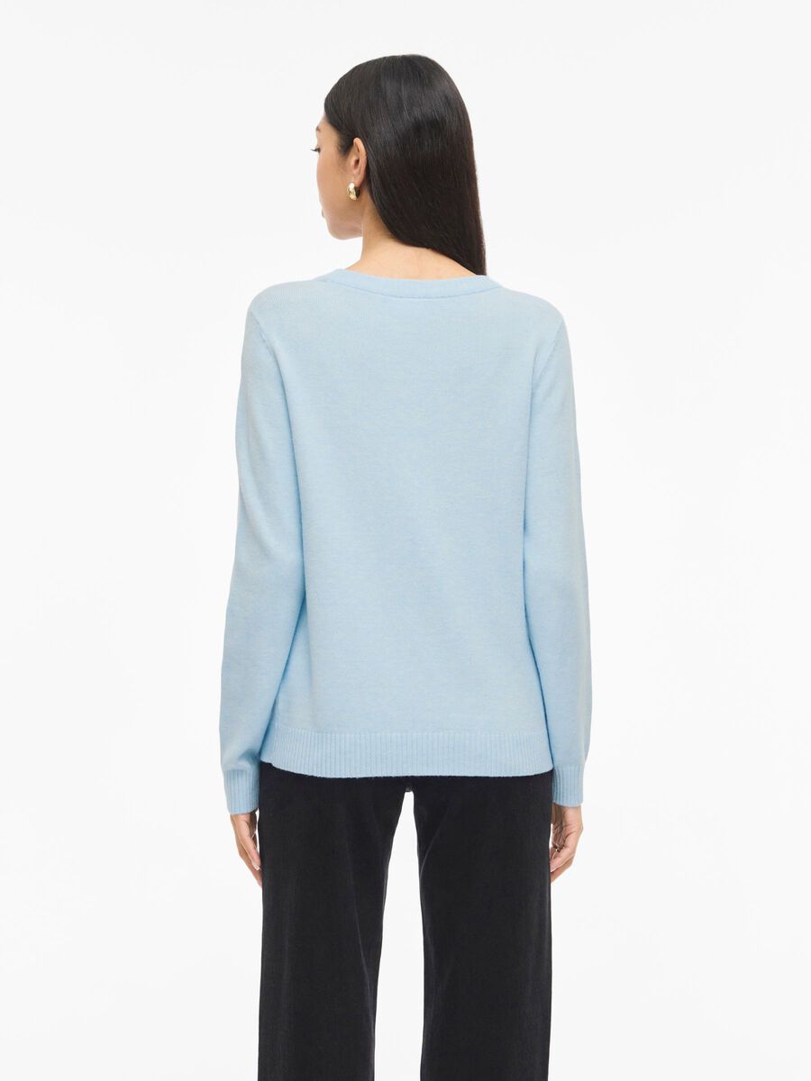 Product carousel image - VIRIL ROUND NECK KNITTED PULLOVER, Nantucket Breeze | 2