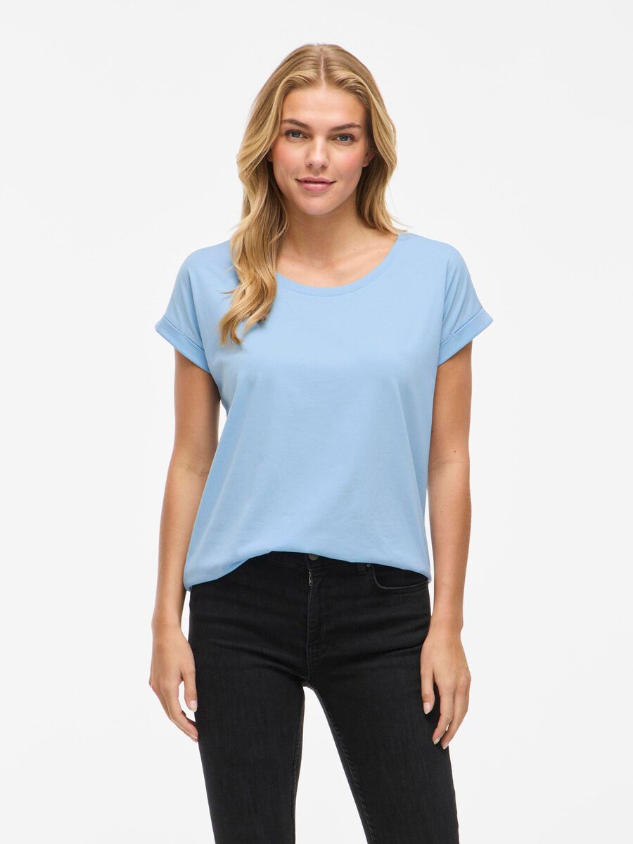 VILA VIDREAMERS ROUND NECK T-SHIRT, Frozen Fjord, highres - 14083083_FrozenFjord_003.jpg