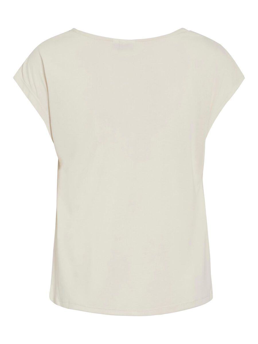 VILA VIMODALA WATERFALL CAP SLEEVE TOP, Birch, highres - 14107641_Birch_002.jpg