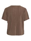 VILA VIPLISA PLISSERET TOP MED KORTE ÆRMER, Fossil, highres - 14089481_Fossil_002.jpg