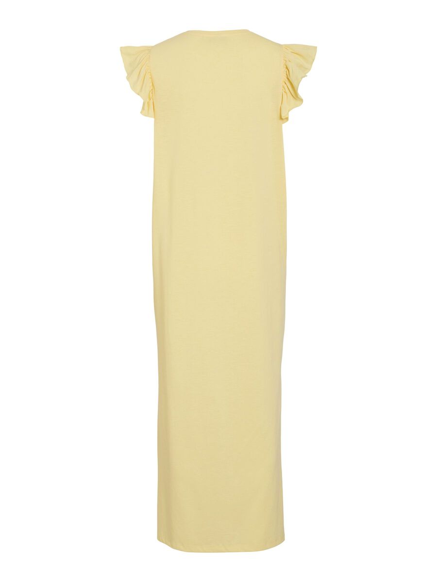 VILA VISUMMER CAP SLEEVE MAXI DRESS, Pale Banana, highres - 14111868_PaleBanana_002.jpg