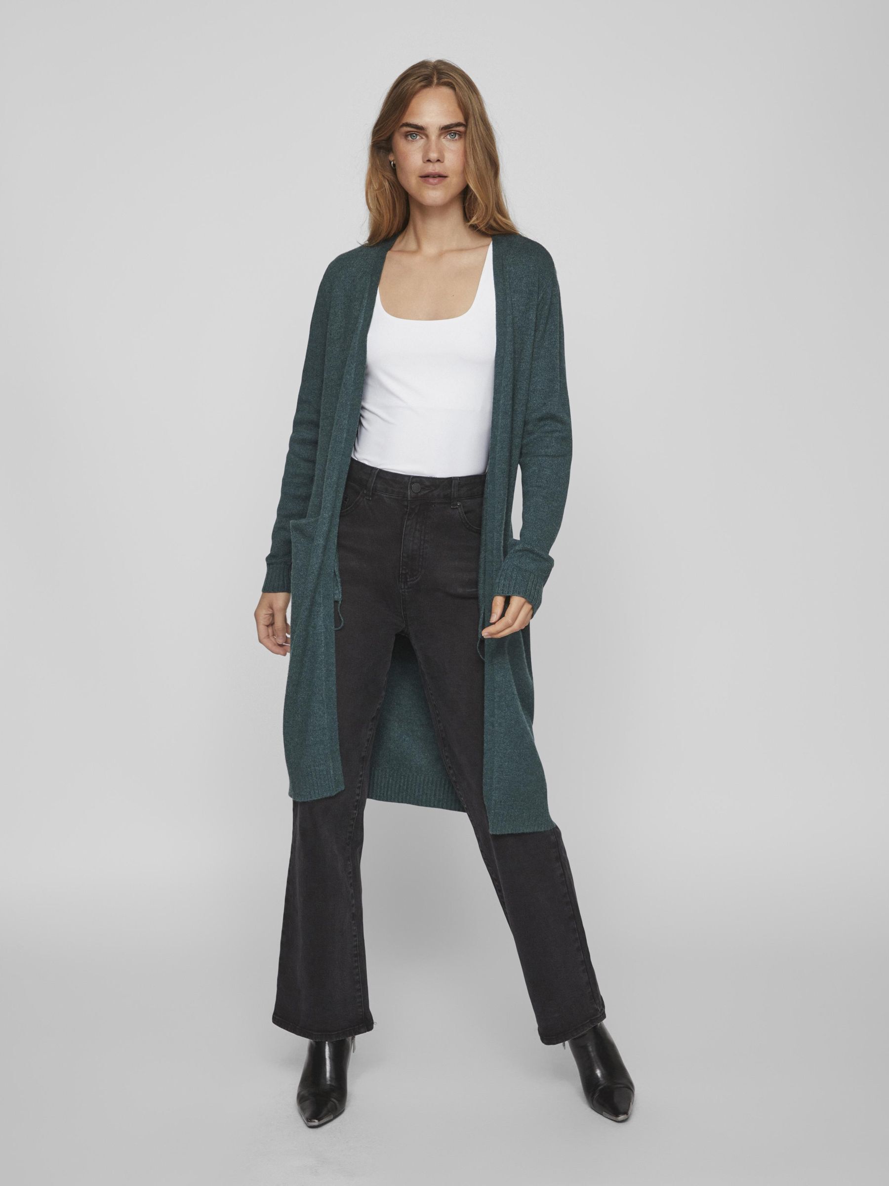 Long cheap green cardigan