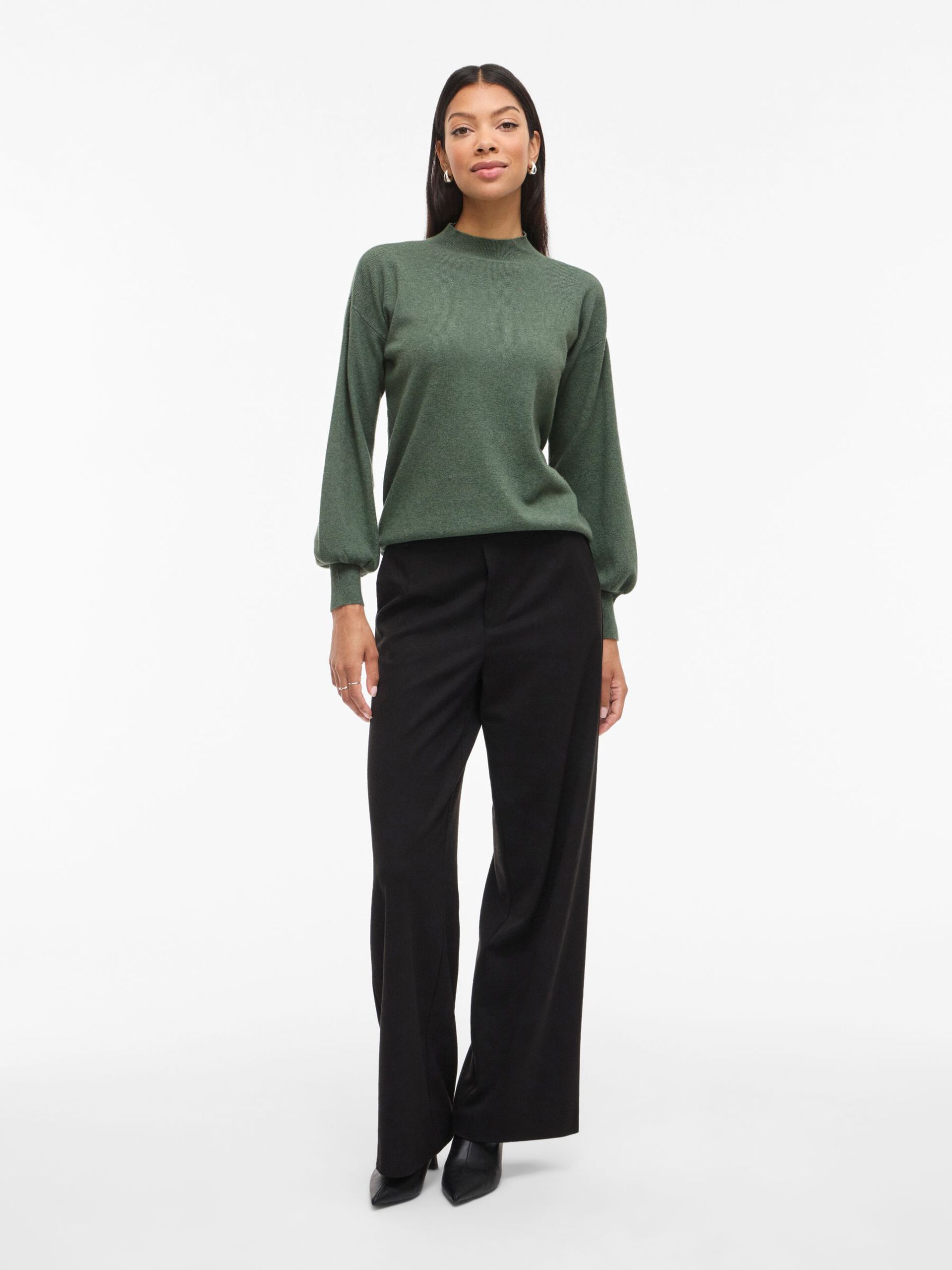 Carousel image - VIKERRY HIGH NECK KNITTED PULLOVER, Laurel Wreath | 4