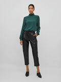 Vila MID WAIST COATED TROUSERS, Black, highres - 14076738_Black_005.jpg