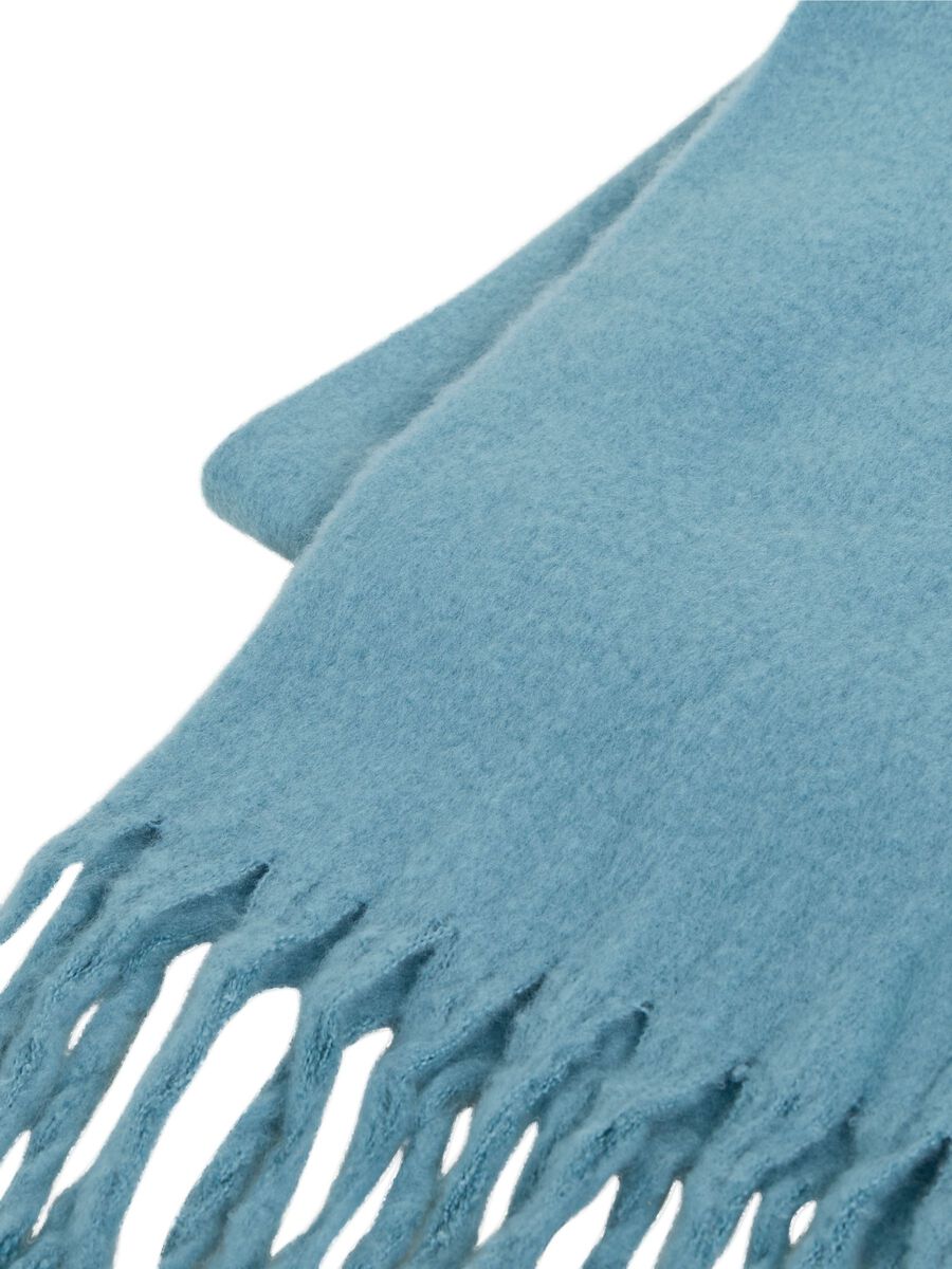 Product carousel image - VIDANA FRINGE SCARF, Delphinium Blue | 2