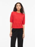 Product image thumbnail - VIMILOS SHORT SLEEVED KNITTED TOP, Hibiscus | 1