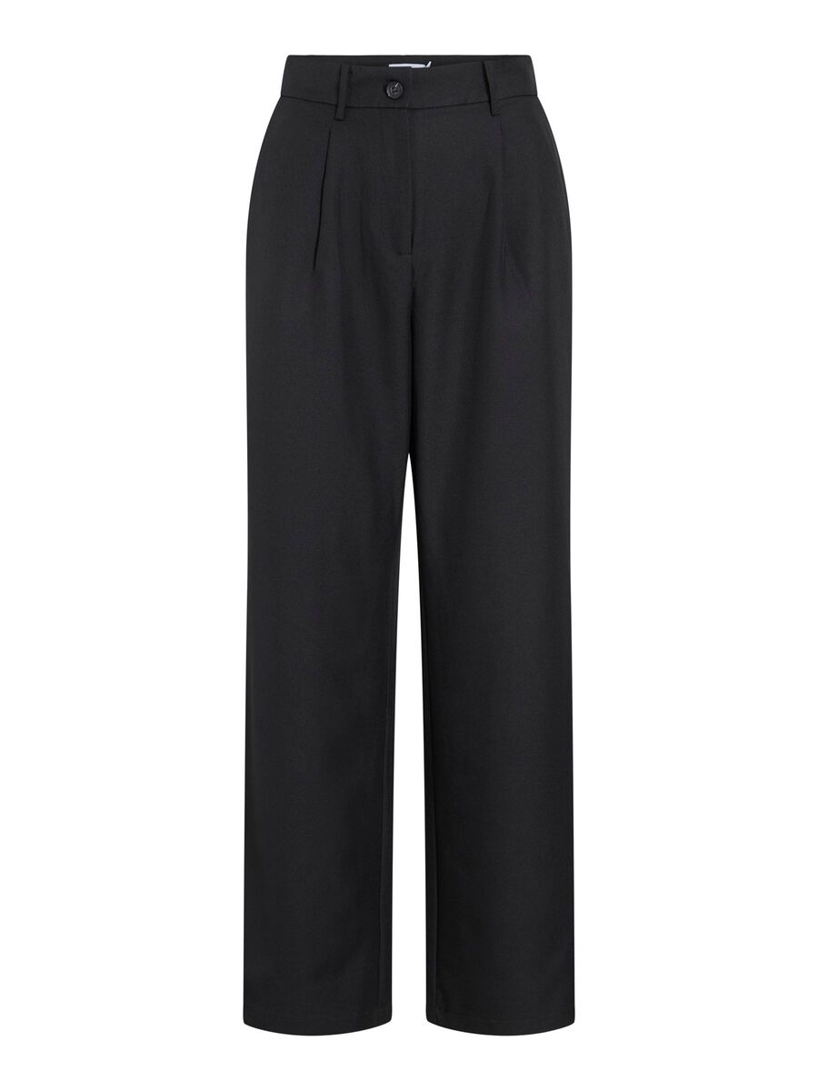 VILA CINTURA ALTA PANTALONES DE PIERNA ANCHA, Black Beauty, highres - 14104676_BlackBeauty_001.jpg
