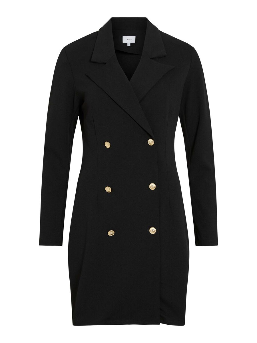 VILA VICLARA SHORT BLAZER DRESS, Black, highres - 14112686_Black_001.jpg
