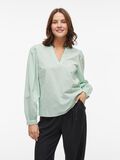VILA V-NECK LONG SLEEVED BLOUSE, Silt Green, highres - 14105205_SiltGreen_003.jpg