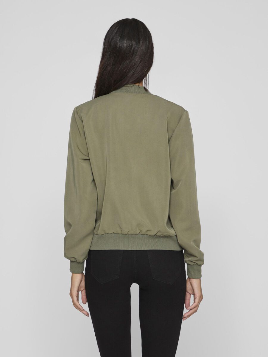 VILA ZIPPER BOMBER JACKET, Four Leaf Clover, highres - 14107223_FourLeafClover_1186626_004.jpg