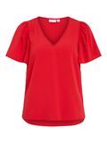 VILA V-NECK SHORT SLEEVED TOP, Mars Red, highres - 14109690_MarsRed_001.jpg