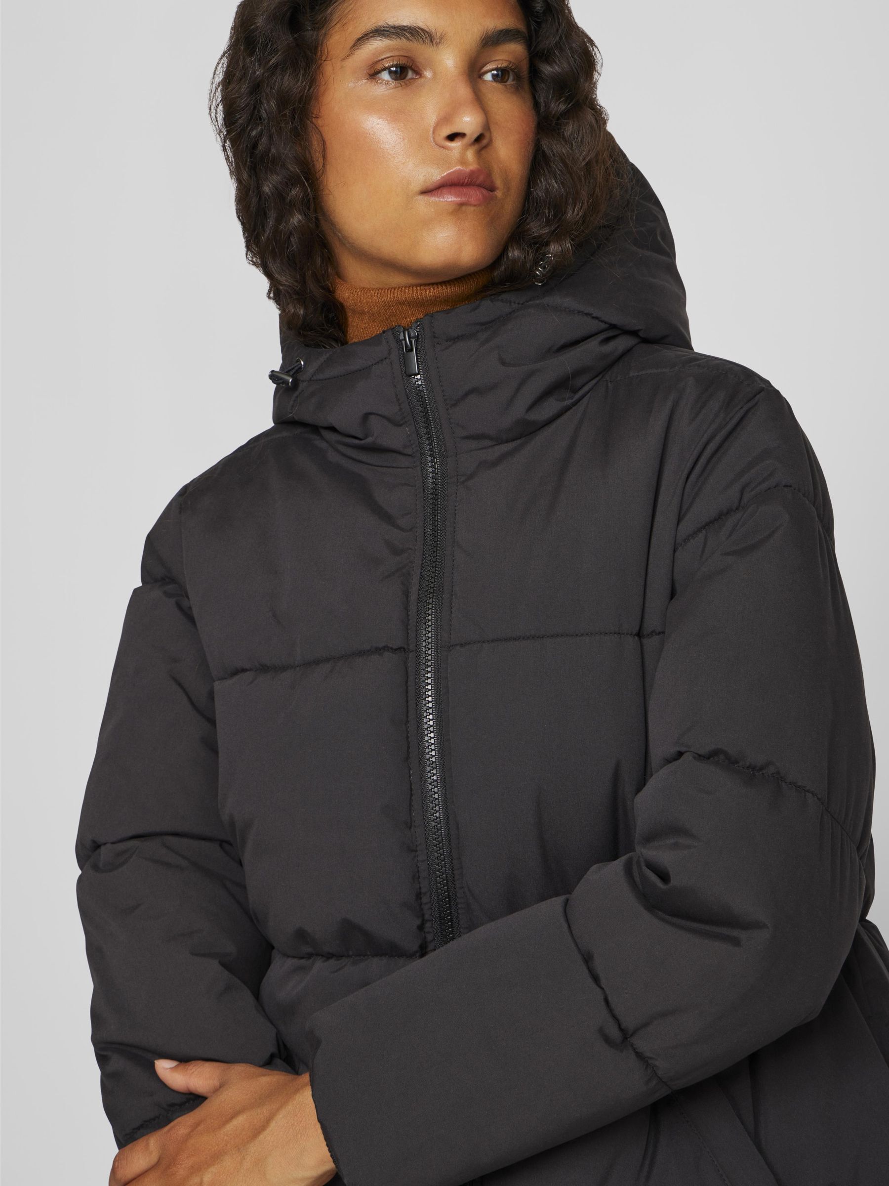 Petite black padded coat shop