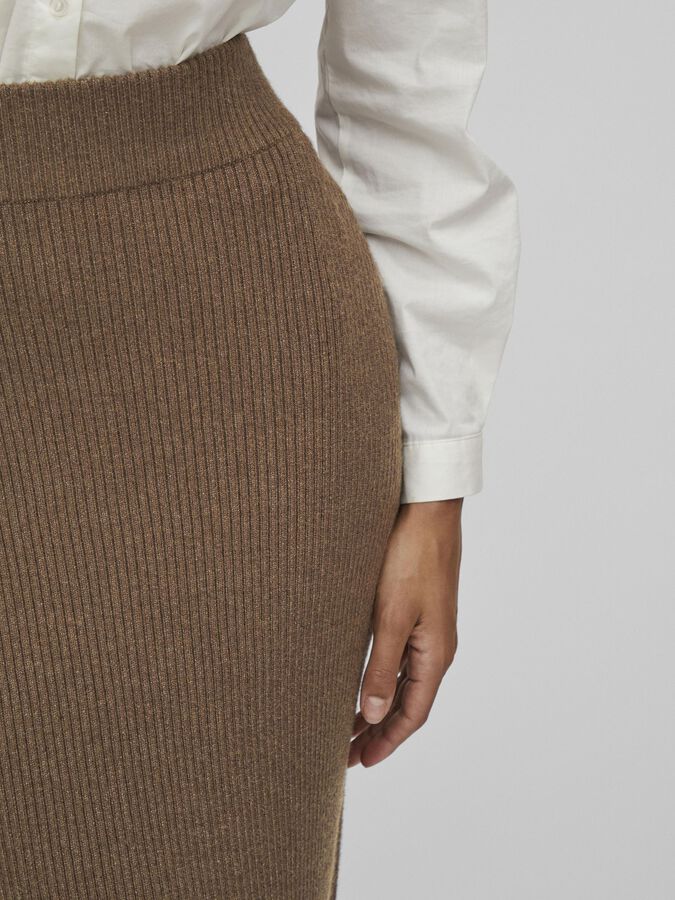 brown knit pencil skirt