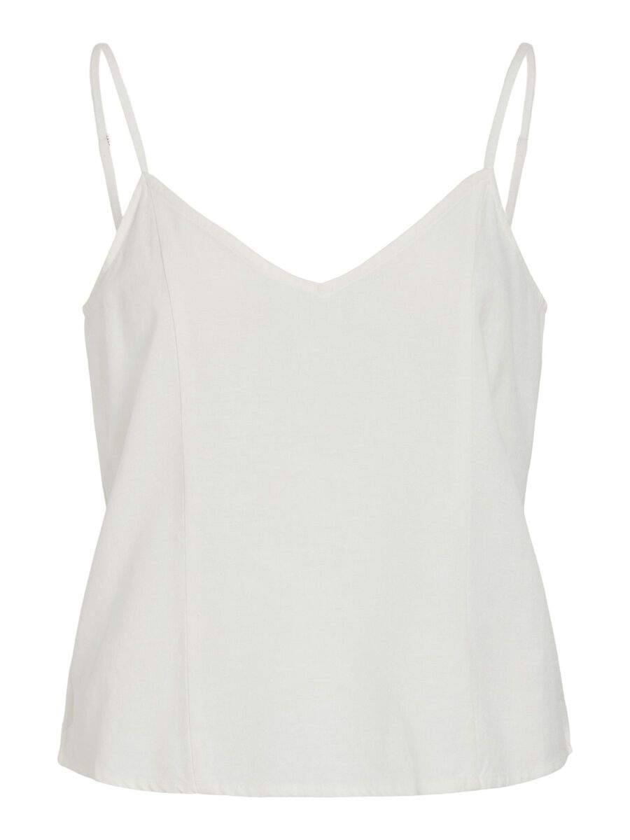 VILA V-NECK STRAP TOP, Snow White, highres - 14104791_SnowWhite_001.jpg