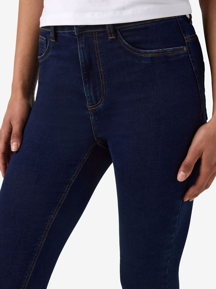Carousel image - NMCALLIE SKINNY FIT JEANS, Dark Blue Denim | 3