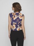 Vila FRONT KNOT SLEEVELESS SHIRT, Navy Blazer, highres - 14090770_NavyBlazer_1074637_004.jpg