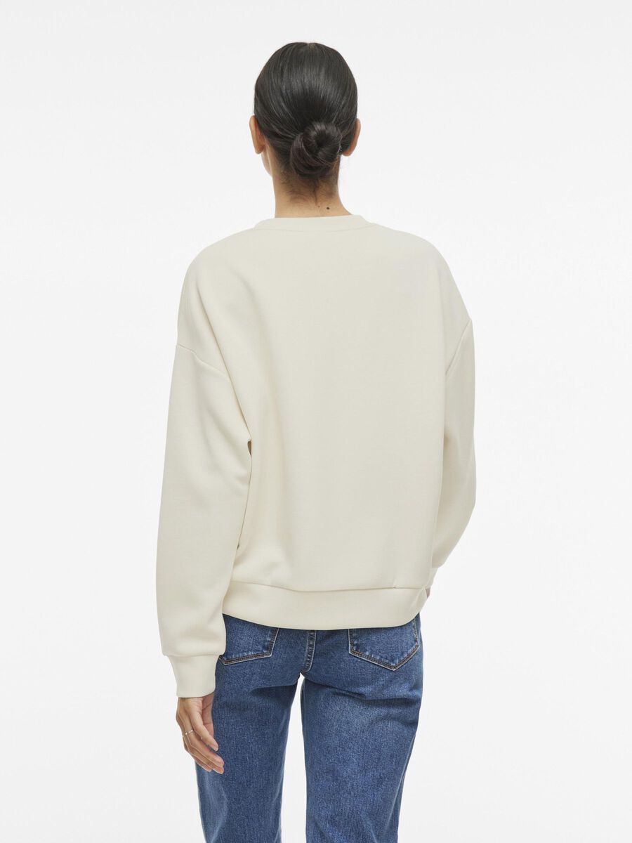 VILA RUND HALS SWEATSHIRT, Birch, highres - 14105234_Birch_1182205_004.jpg