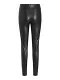 Vila COATED HIGH WAIST LEGGINGS, Black, highres - 14074751_Black_002.jpg