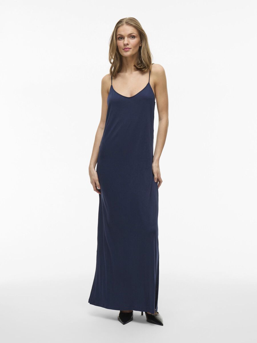 VILA SLEEVELESS MIDI DRESS, Navy Blazer, highres - 14101739_NavyBlazer_003.jpg