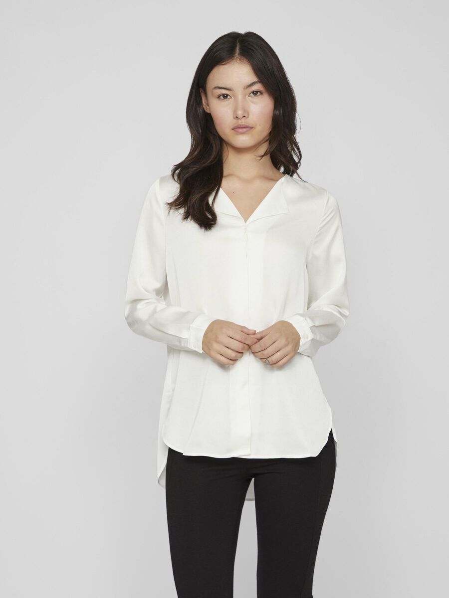 Vila LONG SLEEVED SHIRT, Snow White, highres - 14098810_SnowWhite_003.jpg