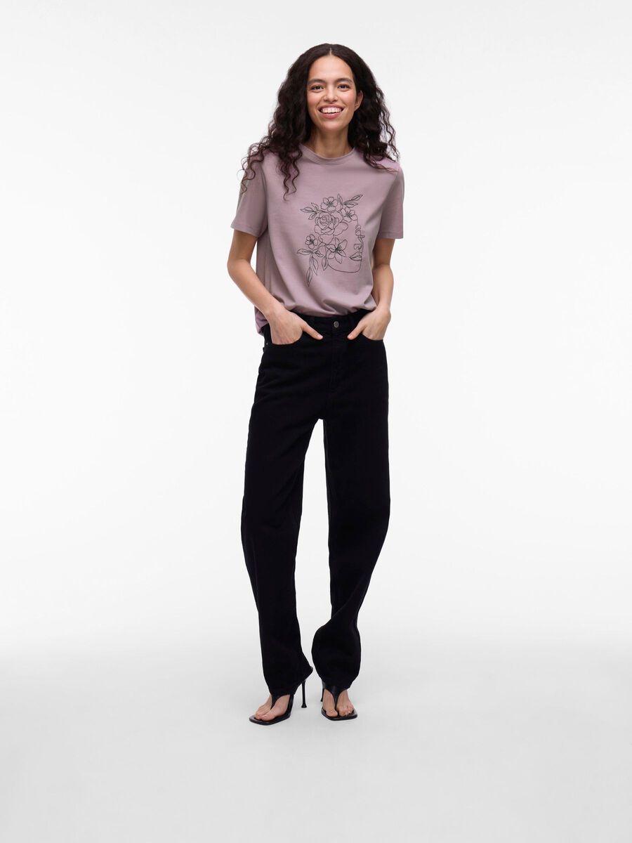 VILA VINORA RONDE HALS T-SHIRT, Toadstool, highres - 14103448_Toadstool_1239942_003.jpg