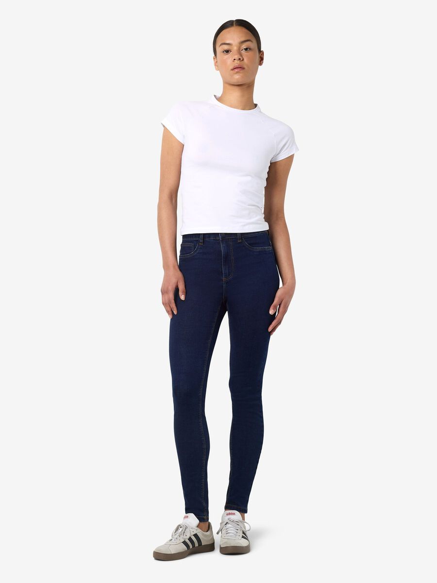 Carousel image - NMCALLIE SKINNY FIT JEANS, Dark Blue Denim | 5