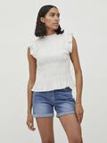 Vila ÄRMELLOSES GESMOKTES OBERTEIL, Cloud Dancer, highres - 14076267_CloudDancer_003.jpg