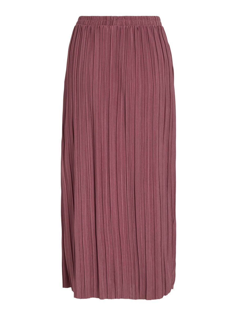 VILA VIPLISA HIGH WAIST MIDDELLANGE ROK, Rose Brown, highres - 14111136_RoseBrown_002.jpg