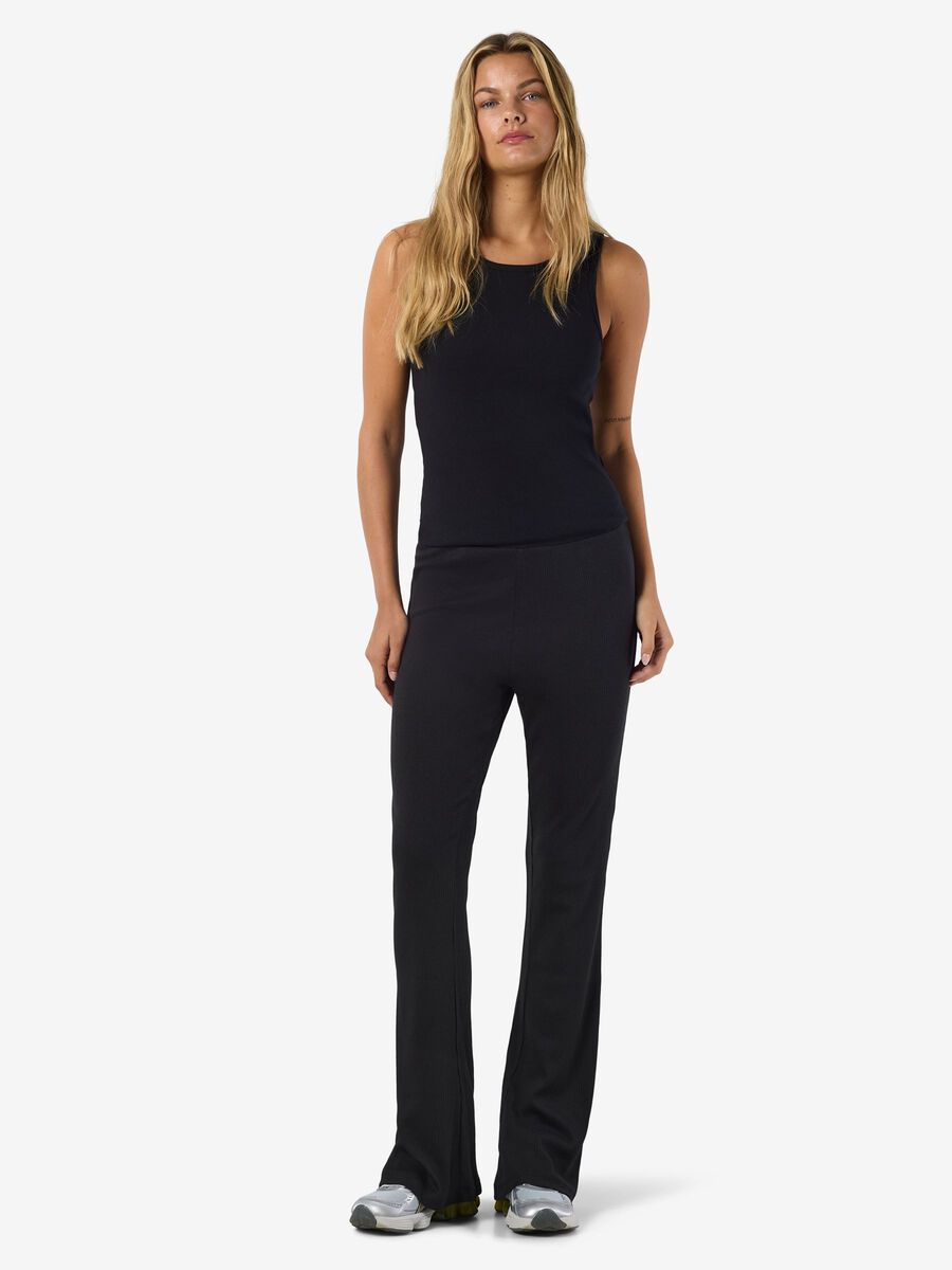 Carousel image - HIGH WAIST FLARED TROUSERS, Black | 2
