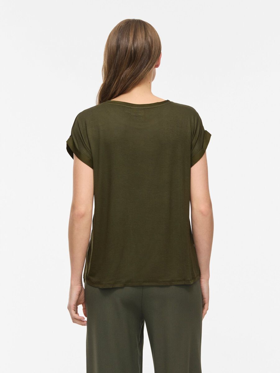 Carousel image - VIELLETTE SHORT SLEEVED TOP, Forest Night | 2