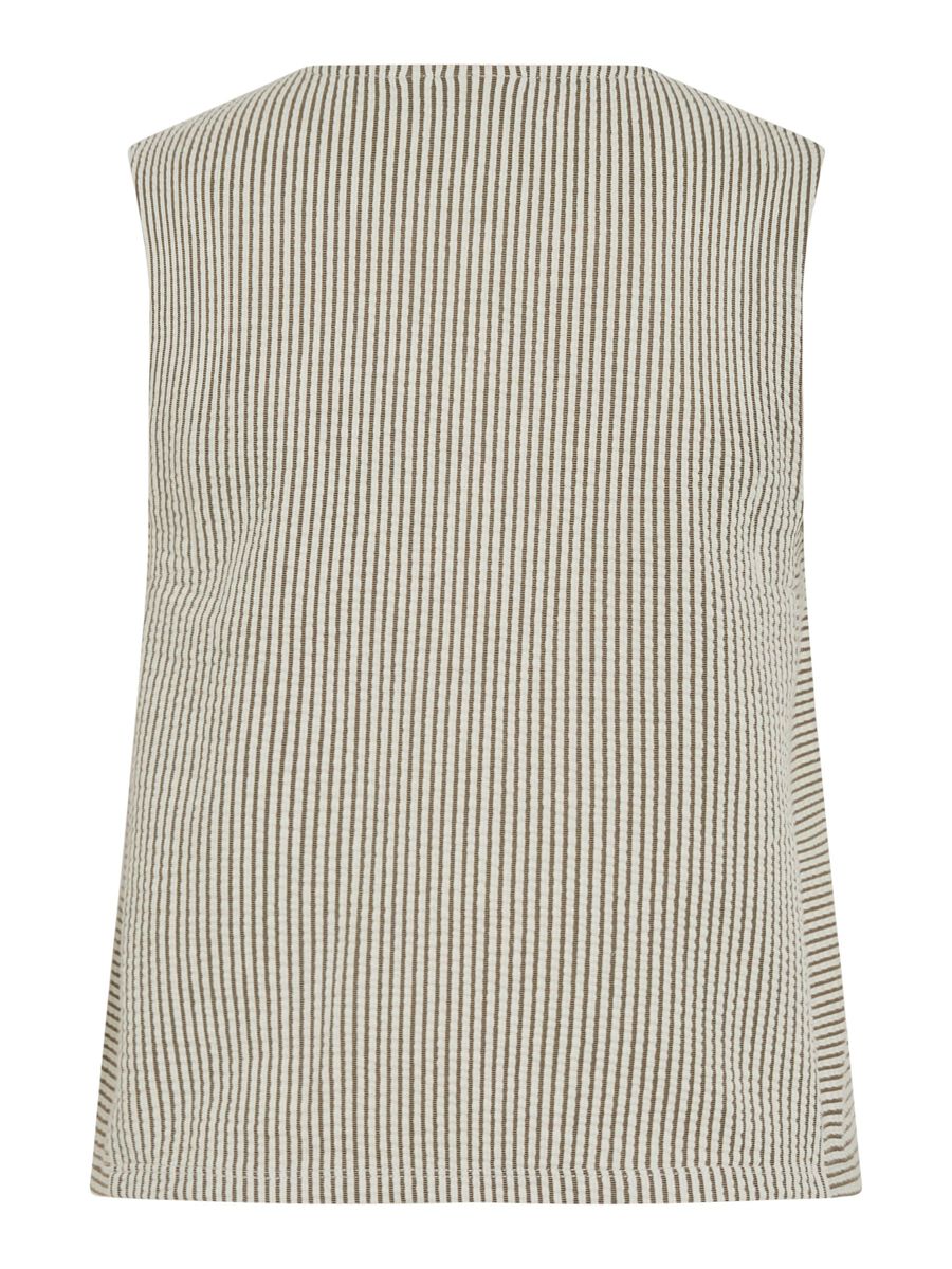 Product carousel image - VISTRIPLO STRIPED SLEEVELESS TOP, Slate Black | 2
